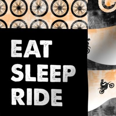 Motocross Patchwork - EAT SLEEP RIDE - orange