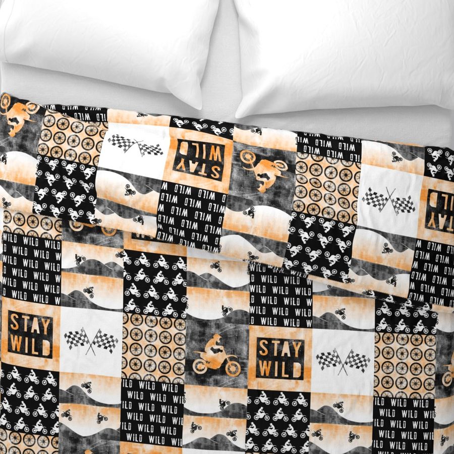 Motocross Patchwork - Stay Wild -  Orange