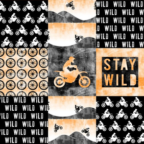Motocross Patchwork - Stay Wild -  Orange