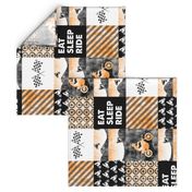 Motocross Patchwork - EAT SLEEP RIDE - orange (90)