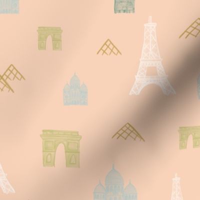 Map of Paris on Pink