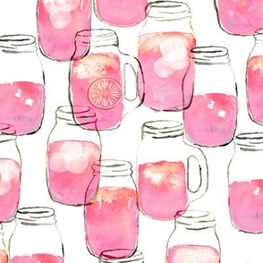 watercolor pink lemonade