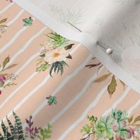 Cactus Floral – Blush Peach Stripe