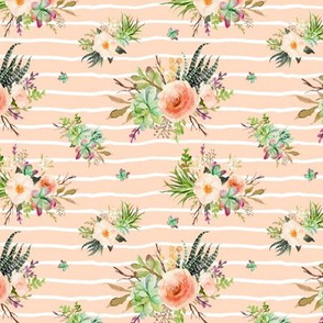 Cactus Floral – Blush Peach Stripe