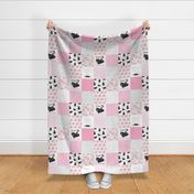 Purrrfect Kitten Patchwork Quilt - Pink & Black Purrrfect... just like my mama