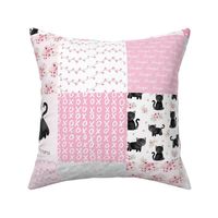 Purrrfect Kitten Patchwork Quilt - Pink & Black Purrrfect... just like my mama