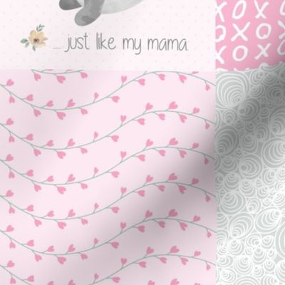 Purrrfect Kitten Patchwork Quilt - Pink & Grey - Purrrfect... just like my mama