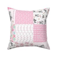 Purrrfect Kitten Patchwork Quilt (rotated) - Pink & Grey Purrrfect... just like my mama