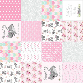 Purrrfect Kitten Patchwork Quilt (rotated) - Pink & Grey Purrrfect... just like my mama