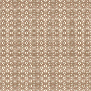 Flower Hexes - Sepia - Small