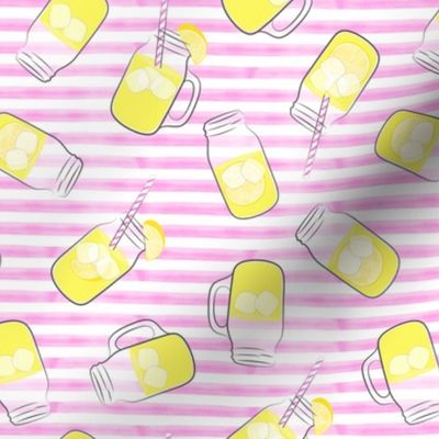 lemonade on pink stripes