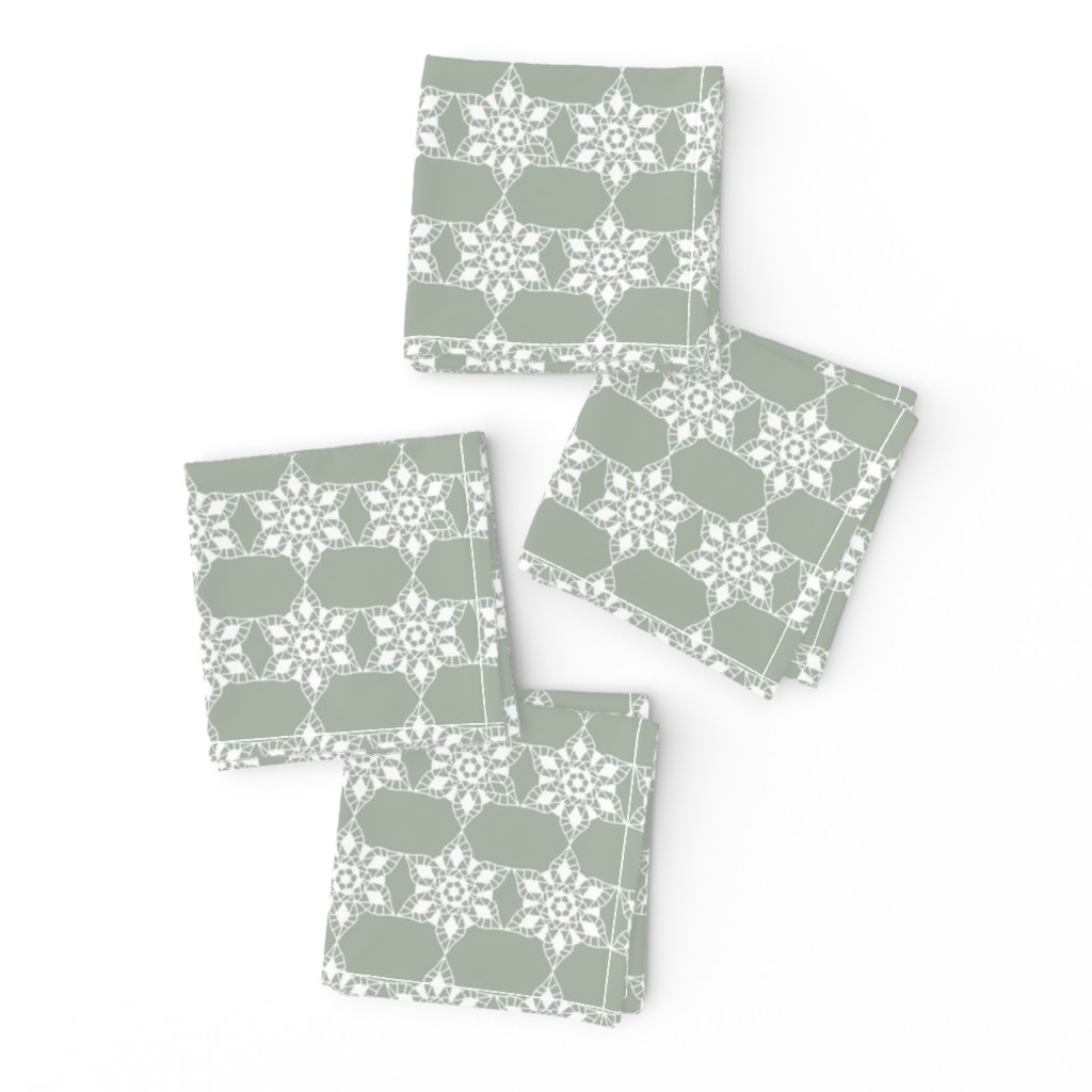 Holiday lace 2b sage and white 6