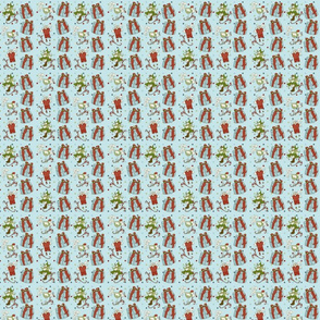 Homeberries_Christmas_Fabric_Blue_Tiled_