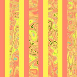 CSMC5 - Marbled  Stripes in Creamy Yellow and Orange