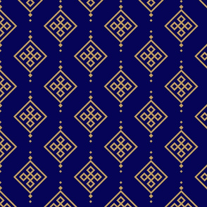 Gold pattern on dark blue background