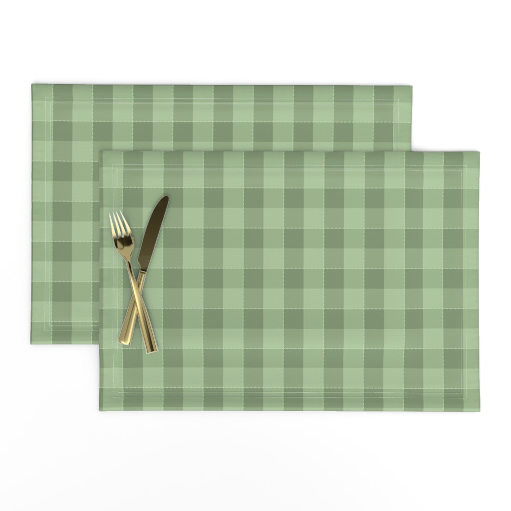 Checks N Stitches: Mossy/Dusty Green Checkered Pattern