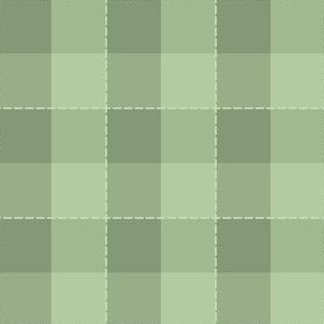 Checks N Stitches: Mossy/Dusty Green Checkered Pattern