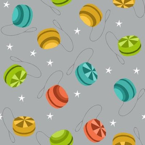 yo-yo toy fabric kids room nursery boys grey