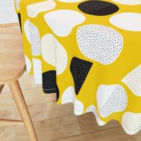 Abstract moon cycle Scandinavian minimal retro circle design gender neutral yellow jumbo