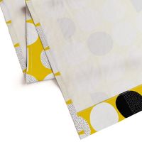 Abstract moon cycle Scandinavian minimal retro circle design gender neutral yellow jumbo