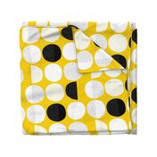 Abstract moon cycle Scandinavian minimal retro circle design gender neutral yellow jumbo