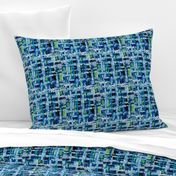 Abstract Art Blue and Green Plaid