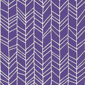 Ultra Violet Crazy Chevron Herringbone Hand Drawn Geometric Pattern GingerLous