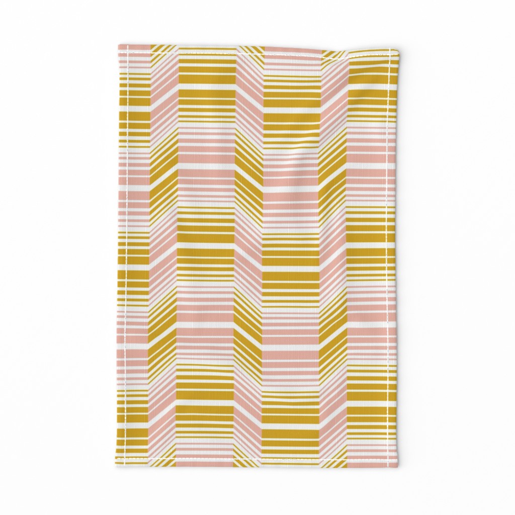 Delineate - Blush Mustard Bauhaus Geometric