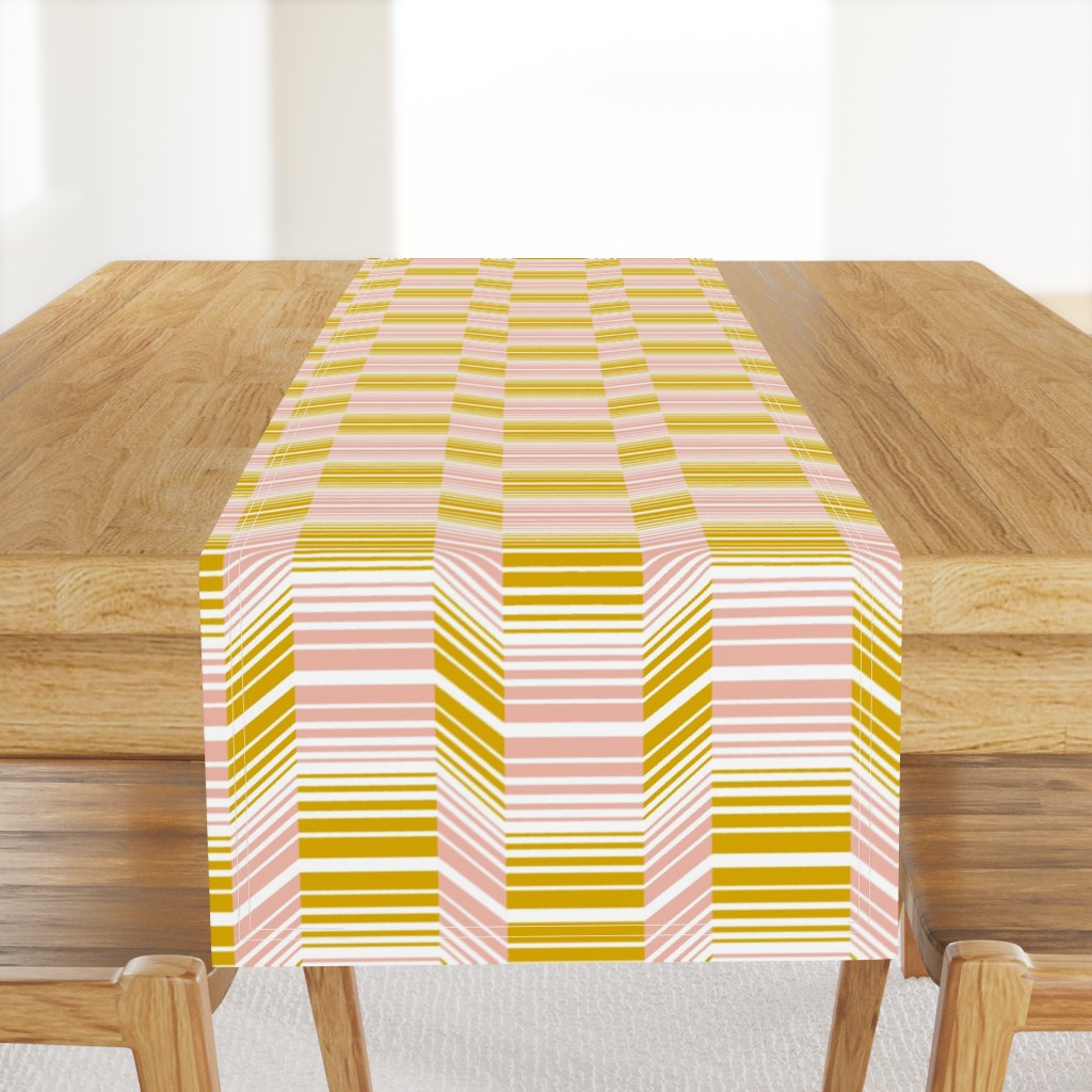 Delineate - Blush Mustard Bauhaus Geometric