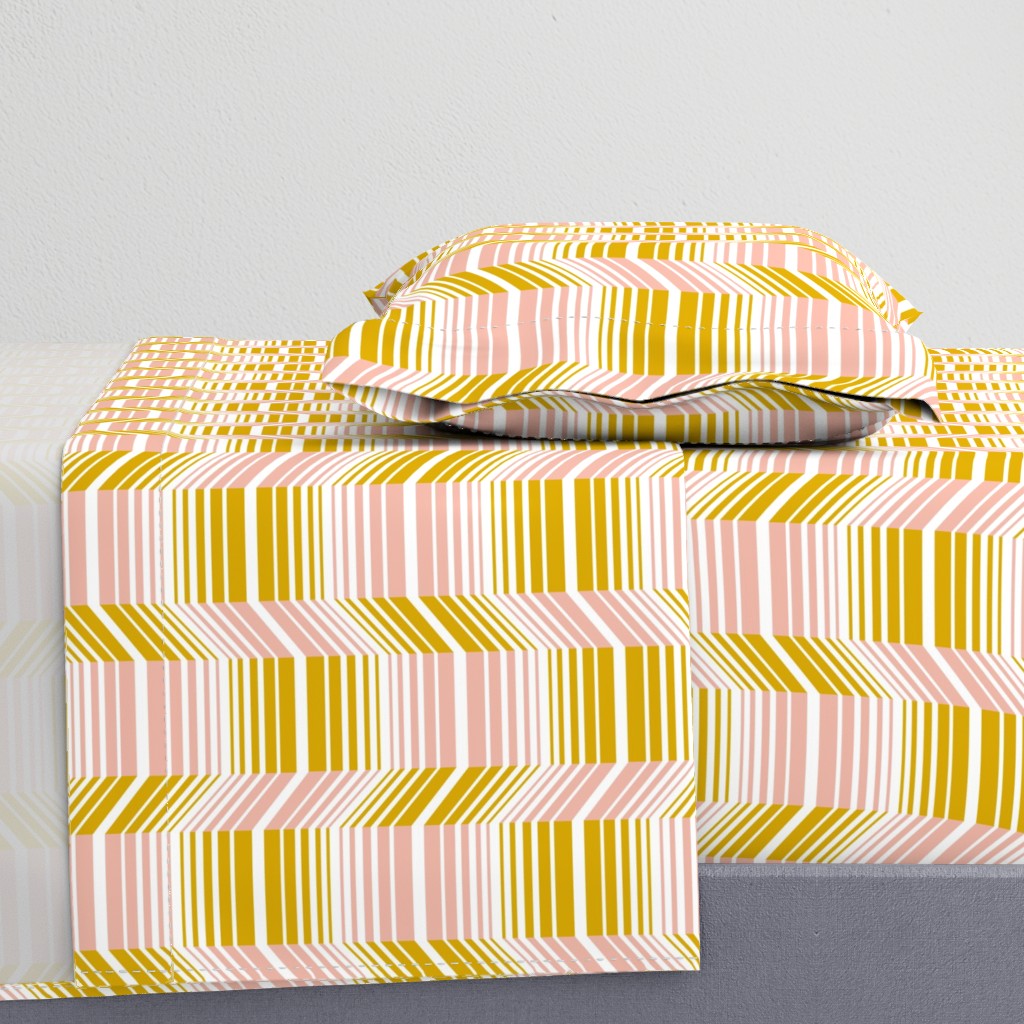 Delineate - Blush Mustard Bauhaus Geometric