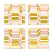 Delineate - Blush Mustard Bauhaus Geometric