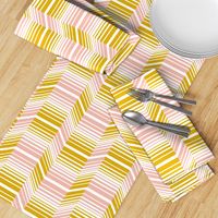 Delineate - Blush Mustard Bauhaus Geometric