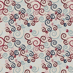 Red and Blue Swirls 