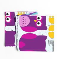 Olivia the Owl Cut and Sew Pillow Purple