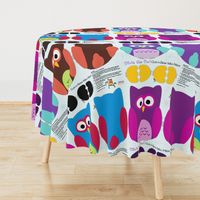 Olivia the Owl Cut and Sew Pillow Purple