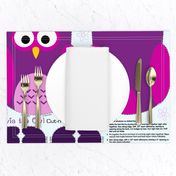 Olivia the Owl Cut and Sew Pillow Purple