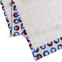 bauhaus print red blue rings