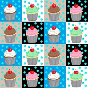 Sugary Sweet Patches / colorful cupcakes