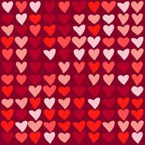 red hearts