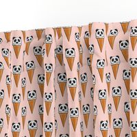 panda icecream cones on pink