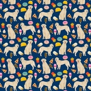 golden retriever (small scale) junk food dog breed fabric blue