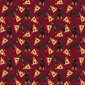 doberman (small scale) pizza food dog breed fabric 