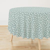 Cream Dots On Teal (Medium)