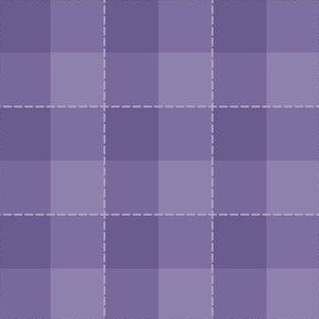 Checks N Stitches: Small Violet Purple Check, Checkered Pattern