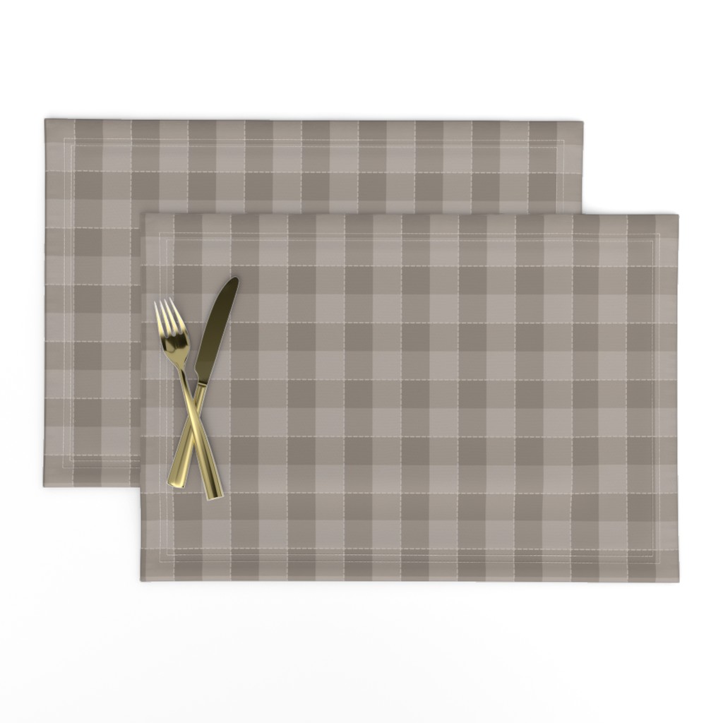 Checks N Stitches: Warm Gray Check, Small Checkered Pattern