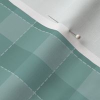 Checks N Stitches: Small Watery Blue Check, Blue Green Check Pattern