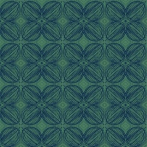 BC16 - Hand drawn Dark Blue and Green Pattern