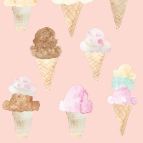 ice cream cones pink large