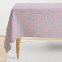 Scrolled Ringed Ikat Cherry Blossom Glacier