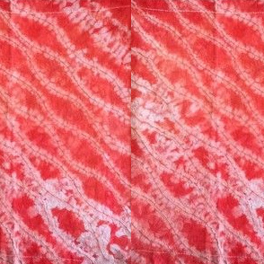 shibori red orange 